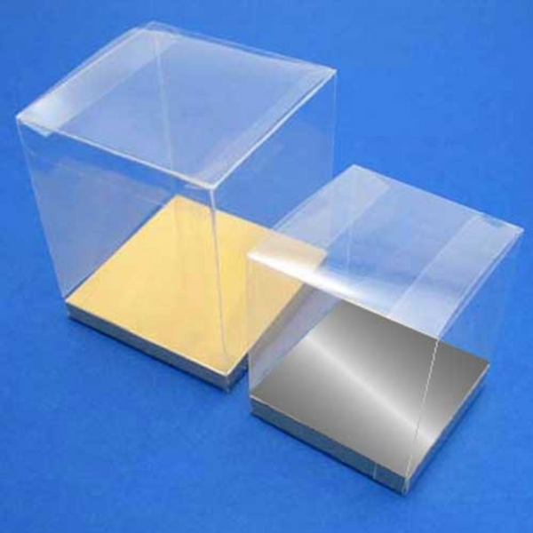My Decorations 100 Pack Of 12Cm Square Cube Box Large Bomboniere Exhibition Gift Product Showcase Clear Plastic Shop Display Storage Packaging Favours