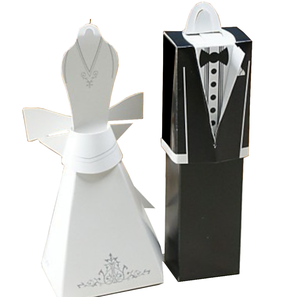 My Decorations 100 Pack Of 50 Bride And Groom Wedding Bridal Bomboniere Favor Candy Choc Almond Box Kate Aspen Design Favours & Party Bag Fillers