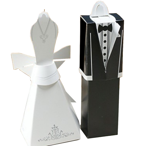 My Decorations 100 Pack Of 50 Bride And Groom Wedding Bridal Bomboniere Favor Candy Choc Almond Box Kate Aspen Design Favours & Party Bag Fillers