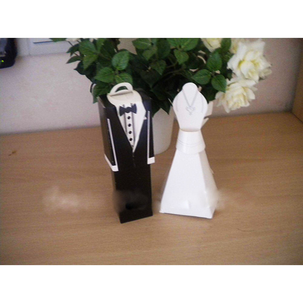 My Decorations 100 Pack Of 50 Bride And Groom Wedding Bridal Bomboniere Favor Candy Choc Almond Box Kate Aspen Design Favours & Party Bag Fillers