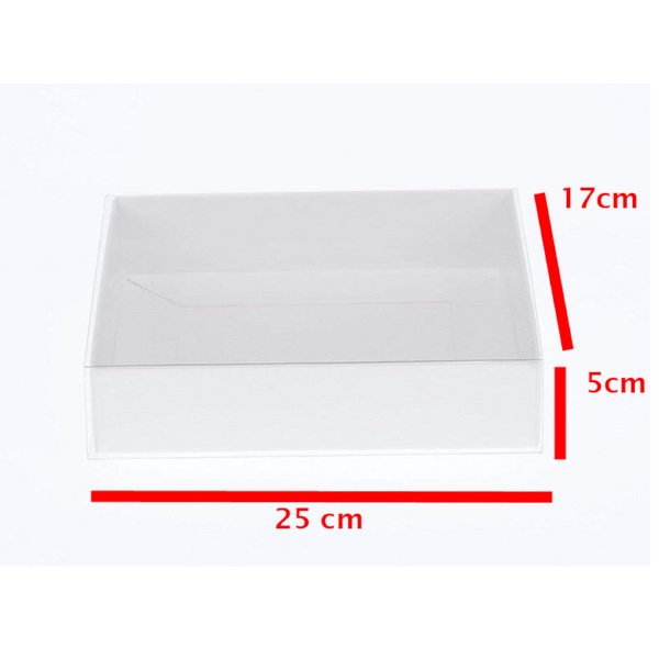 My Decorations 100 Pack Of White Card Box Clear Slide On Lid 17 X 25 5Cm Large Beauty Product Gift Giving Hamper Tray Merch Fashion Cake Sweets Xmas G