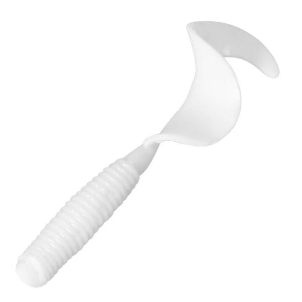 100Pcs 4Cm Soft Artificial Fishing Lures Swimbait Tail Grub Worm Moggot Baits White Baits & Lures