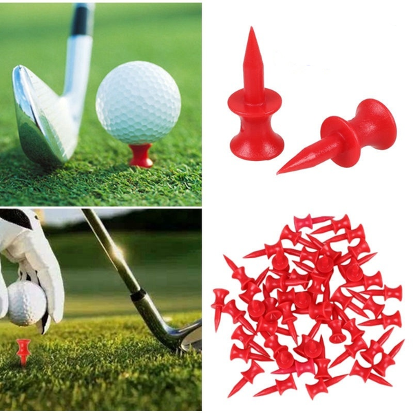 100Pcs Golf Tee Sport Double Deck Ball Tees 30Mm Golf Tees