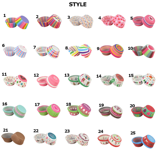 100Pcs Rainbow Muffin Cupcake Paper Cups Liner Baking Decorating Tools Party Baking Cups & Cases