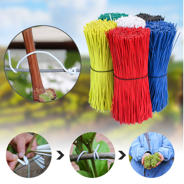 100Pcs Reusable Gardening Cable Ties Twist Climbing Vines Plant Ties & Supports