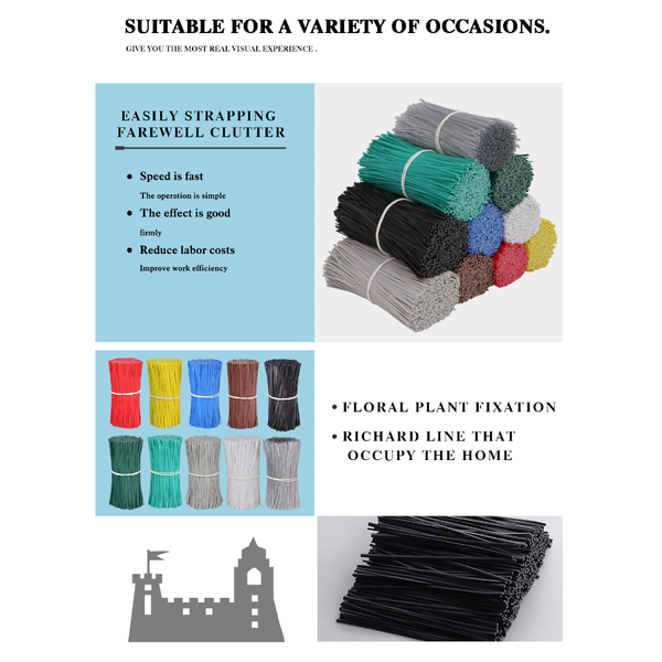 100Pcs Reusable Gardening Cable Ties Twist Climbing Vines Plant Ties & Supports