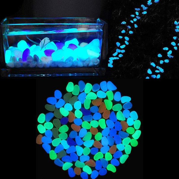 Garden Ornaments 100X 200X 400X Glow In The Dark Pebbles Luminous Stones Colourful Decoration Pebbles Stones & Step Stones