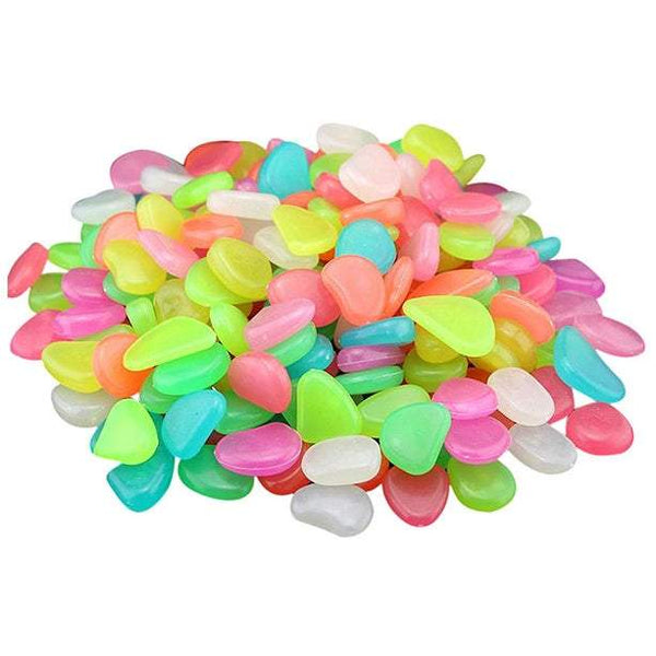 Garden Ornaments 100X 200X 400X Glow In The Dark Pebbles Luminous Stones Colourful Decoration Pebbles Stones & Step Stones
