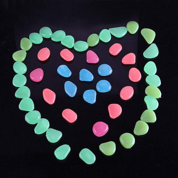 Garden Ornaments 100X 200X 400X Glow In The Dark Pebbles Luminous Stones Colourful Decoration Pebbles Stones & Step Stones