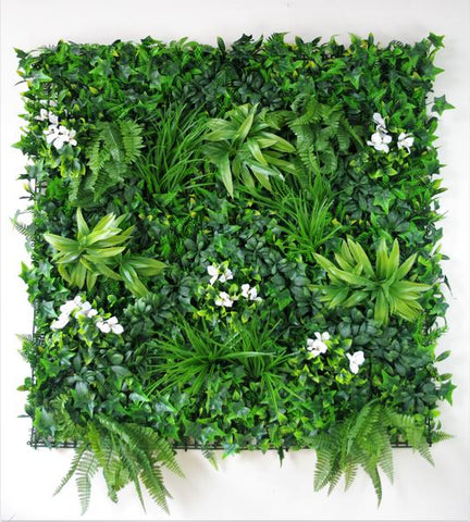 Snowy White Vertical Garden / Green Wall Uv Resistant 100Cm X
