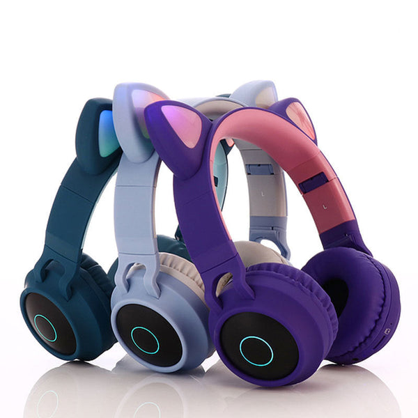 Cute Led Wireless Bluetooth 5.0 Kids Headset Headphones
