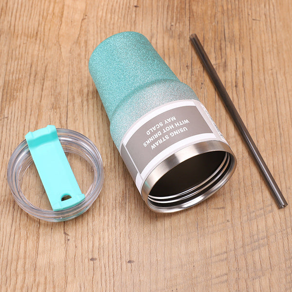 Vacuum Flasks & Mugs Thermal Stainless Steel Insulation Cup With Straw Gradient Colour Mug