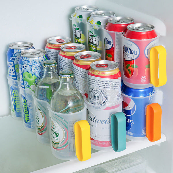 Refrigerator Storage Box Drawer Type Beer Cola Sort Out Basket Plastic Finishing Frame Home Kitchen Beverage Organizer