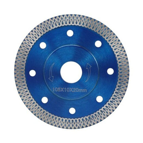 105 / 115 125Mm Diamond Dry Wet Saw Blade For Porcelain Tile Ceramic Cutting Blue