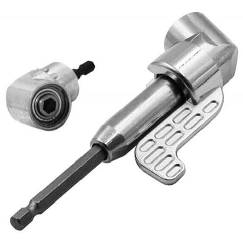 105 Degree Drill Extension Shank Socket Corner Tool Silver Short Type
