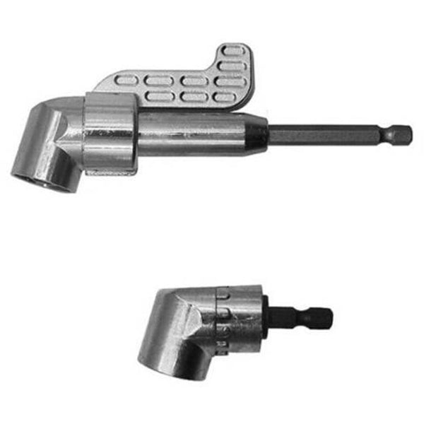 105 Degree Drill Extension Shank Socket Corner Tool Silver Short Type