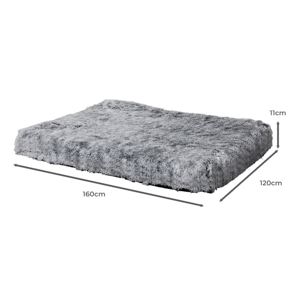 Pawz Replaceable Pet Bed Cover Plush Xxl Charcoal Large Pet Beds