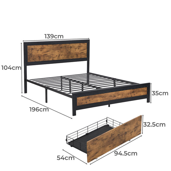 Levede Metal Bed Frame Double Mattress Double Bed Frames