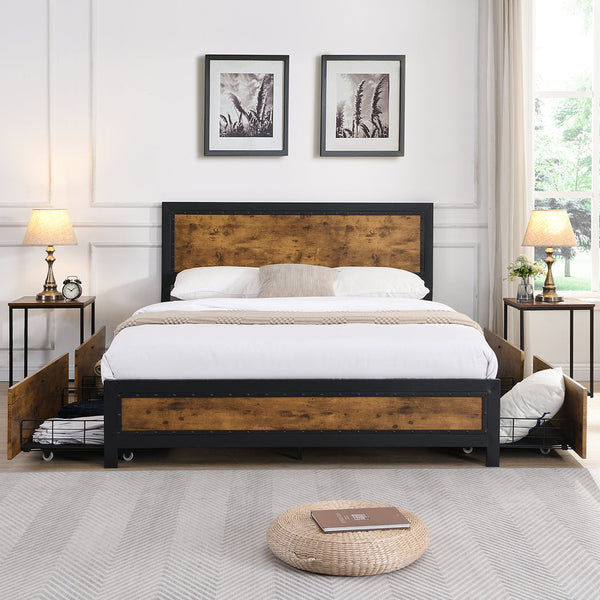 Levede Metal Bed Frame Double Mattress Double Bed Frames