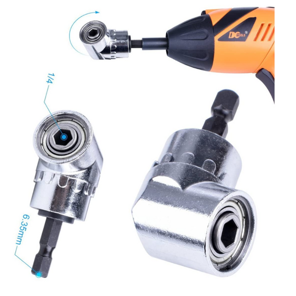 105 Degree Angle Screwdriver Hex Shank Magnetic Bit Driver Adapter For Power Drill