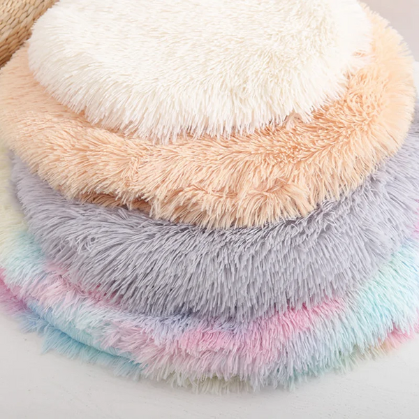 Soft Plush Round Cat Bed Mat For Small Dogs Cats Cozy Fleece Pet Sleeping Kitten Puppy Nest Warm Cushion Accessories Pet Beds