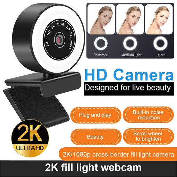 1080P 2K High Definition Usb Driver Free Live Webcam Camera With Microphone 60Fps Webcams