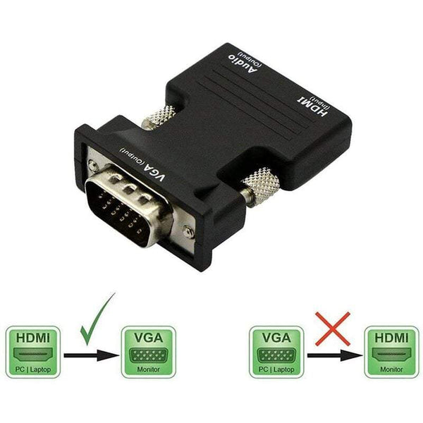 Audio Sound Hdmi Female To Vga Male Converter With Adapter Support 1080P Signal Output Convertor Monitor/Av Cables & Adapters