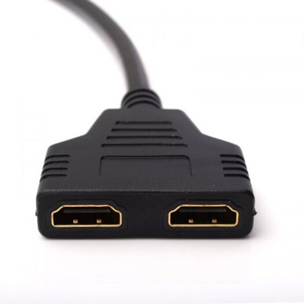 1080P Hdmi Male To 2 Female In Out Splitter Cable Adapter Converter Black Video Cables & Adapters