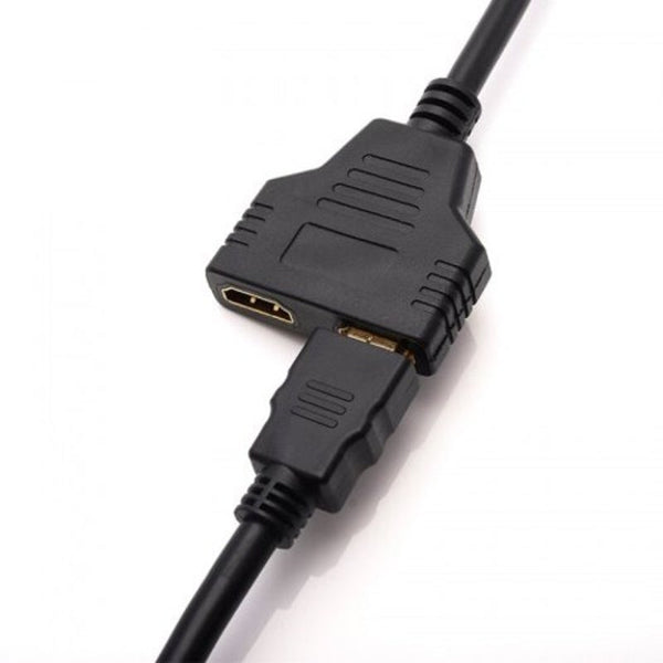 1080P Hdmi Male To 2 Female In Out Splitter Cable Adapter Converter Black Video Cables & Adapters