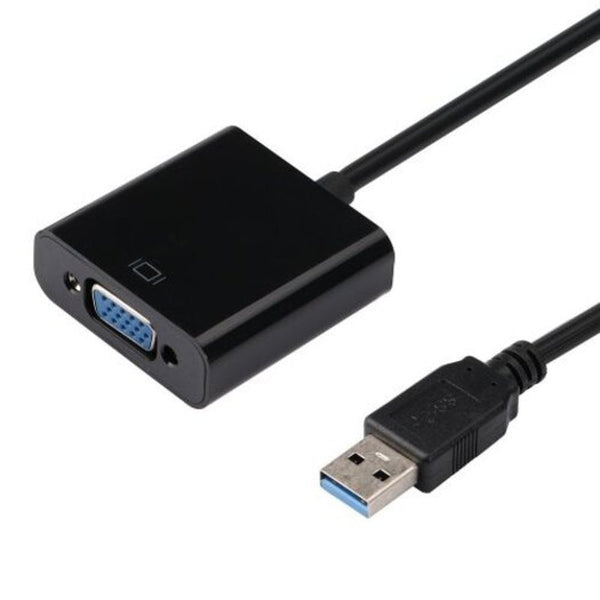 1080P Usb 3.0 To Vga Display Video Graphic External Cable Adapters Black Monitor/Av Cables & Adapters