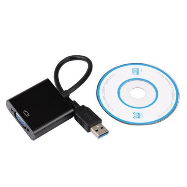 1080P Usb 3.0 To Vga Display Video Graphic External Cable Adapters Black Monitor/Av Cables & Adapters