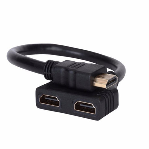 Dual Port Y Splitter V1.4 Male To Double Female Adapter Cable Converter Hdmi Compatible