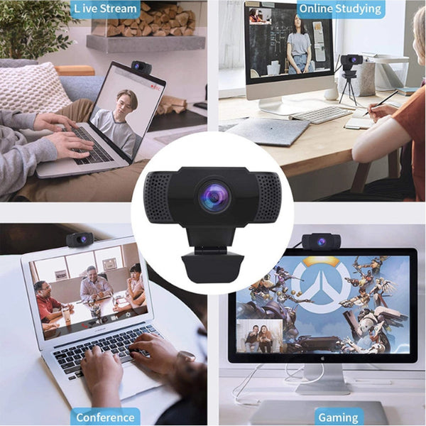 1080P Webcam With Microphone Wansview Usb 2.0 Desktop Laptop Computer Camera Auto Light Correction Webcams