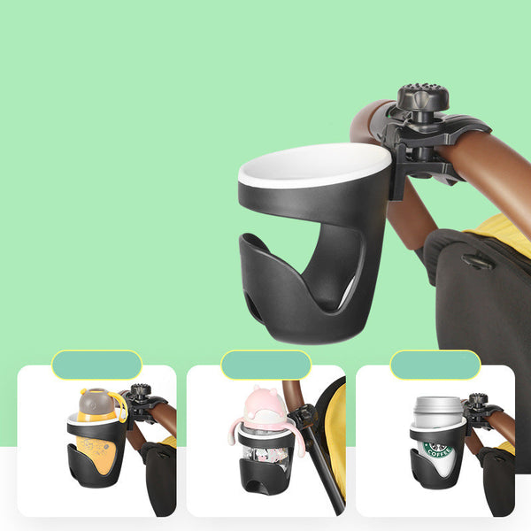 Little One Stroller Bottle Rack Universal Compatibility Design Secure Hold Rotation Pram Cup Holders & Snack Trays