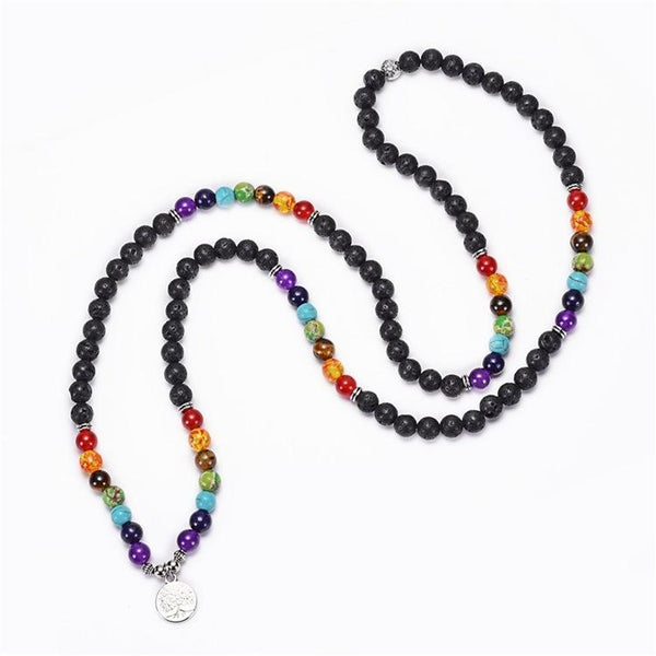 Veile Studios Volcanic Stone Chakra Bead Bracelet Necklace Necklaces & Pendants