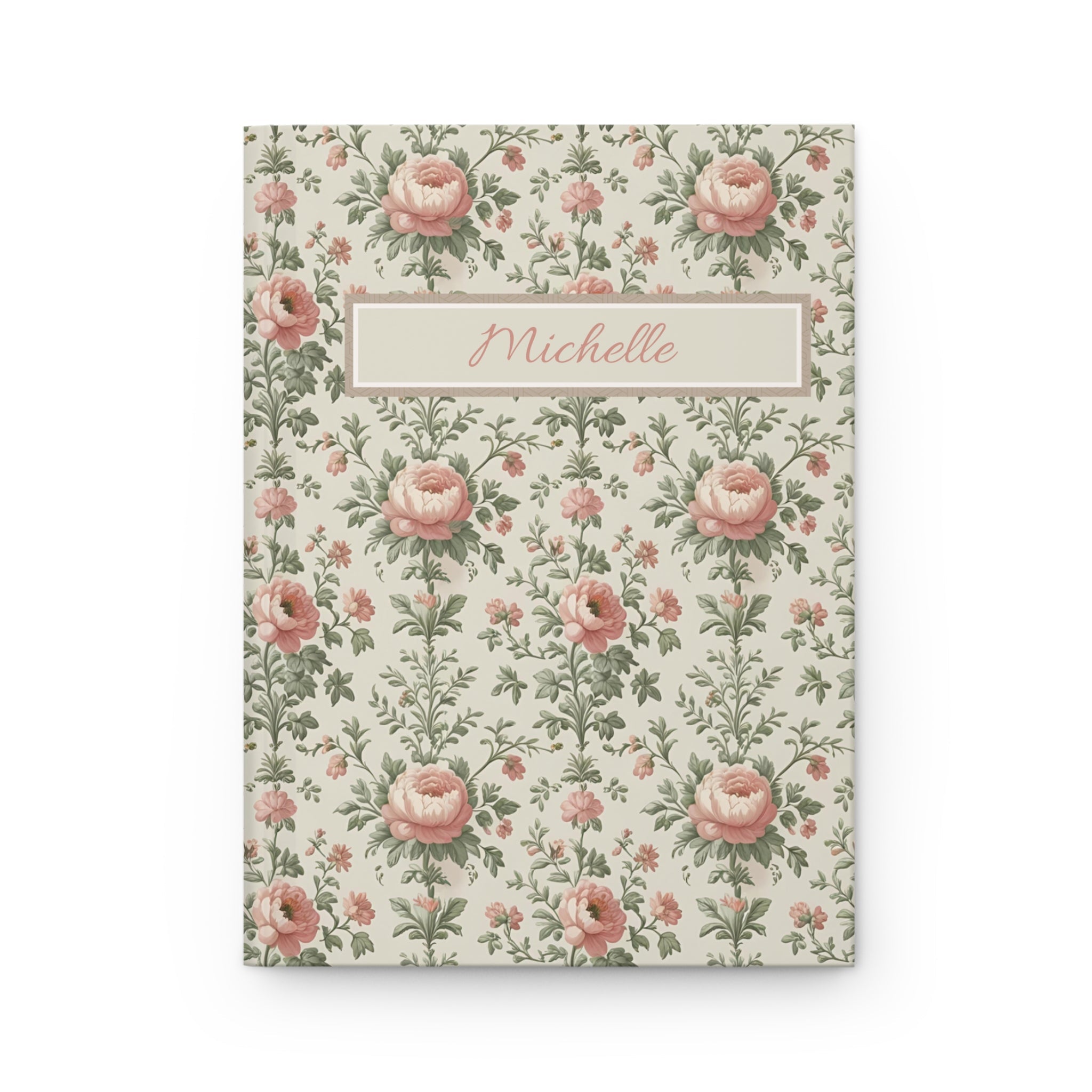 Floral Personalized Journal Customized Notebook Women Name Book Bridesmaid Wedding Daughter Gift Coquette Personal Organisers