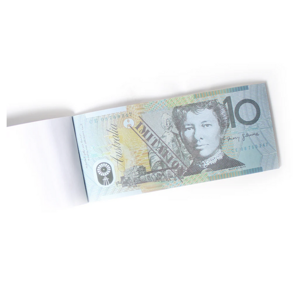 Br Party 10 Dollar Australian Souvenir Note Pad Fake Aud Money Pack Of 50 Sheets Notebooks
