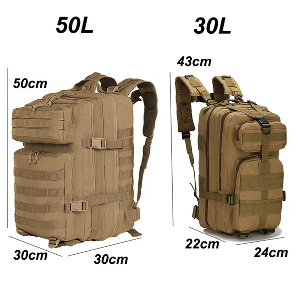 Lawaia Tactical Backpacks 30L/50L Outdoor Rucksacks Camping Hiking Trekking Fishing Hunting Bag With Bottle Holder Daypacks
