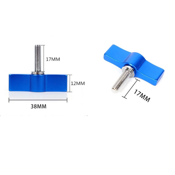 10Pcs T Shaped Multi Directional Screw With M4 Aluminum Alloy Handle_Blue Other Camera & Photo Accs