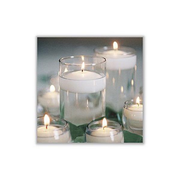 10 Pack Of 8Cm Ivory Wax Floating Candles - Wedding Party Home Event Decoration