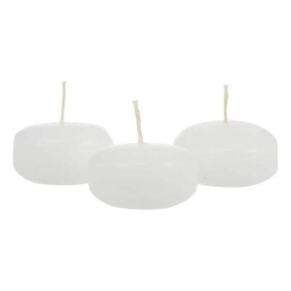 10 Pack Of 8Cm Ivory Wax Floating Candles - Wedding Party Home Event Decoration