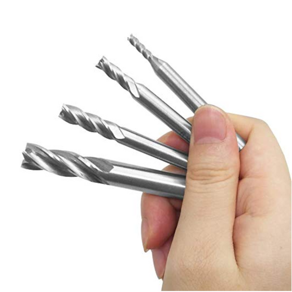 10 Pcs 4 Flute End Mill Bit Set 2 12Mm Hss Straight Shank Drill Cnc Bits Tool For Wood Aluminum Drill Bits