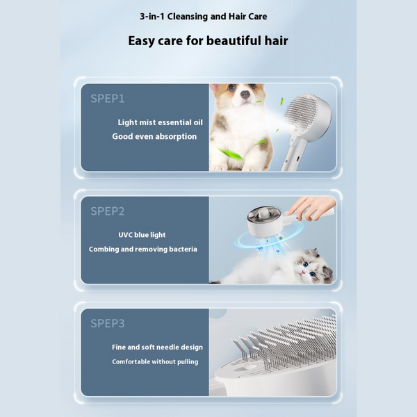 Animal Hair Remover Brush For Dogs And Cats With Self Cleaning Functionality Dog Grooming