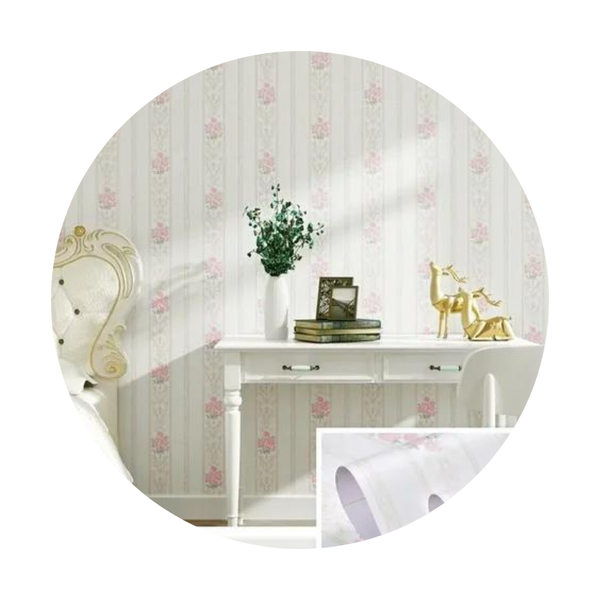 Pastoral Flower Self Adhesive Wallpaper Waterproof Wipeable Stickers Wall Stickers
