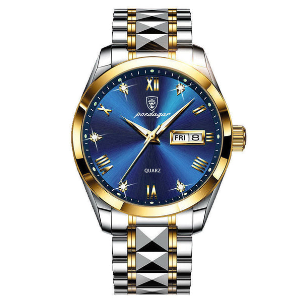 Veile Studios Waterproof Luminous Double Calendar Men's Wrist Watch Jewelry Watches