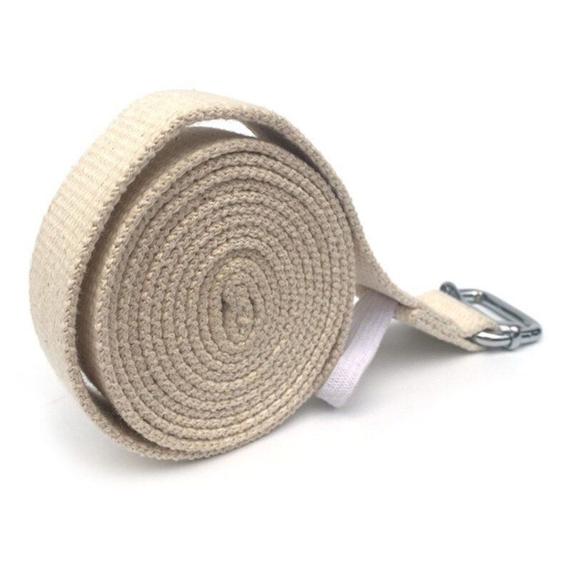 10Ft Yoga Stretching Strap Cotton Exercise Grey Yoga Straps
