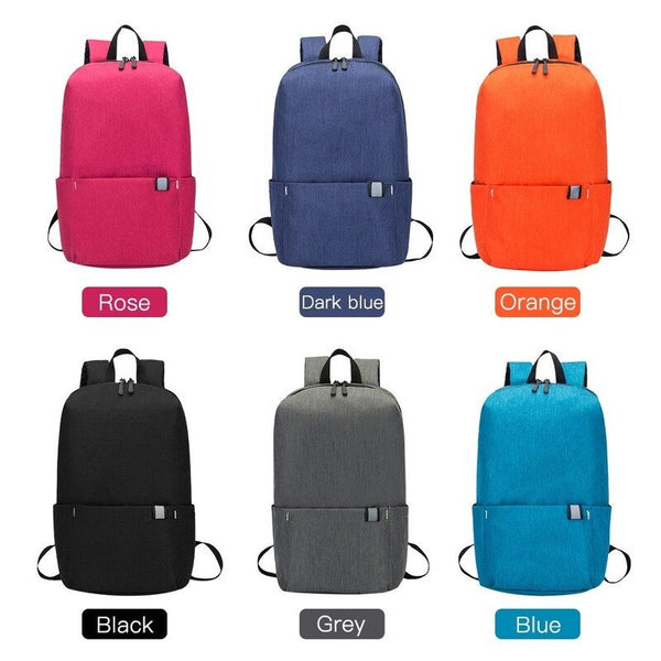 10L Backpack Water Repellent Bag Black