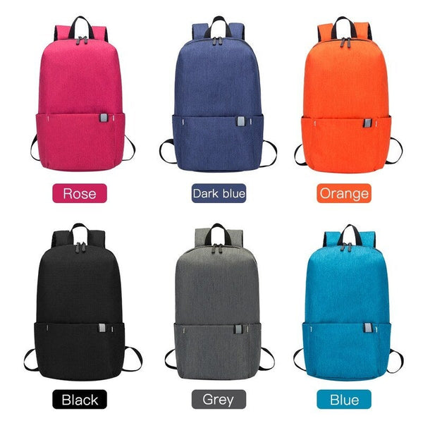 10L Backpack Water Repellent Bag Black Bags