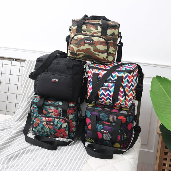 10L Thermal Food Picnic Lunch Bags Cooler Box Portable Multifunction Lunchboxes & Bags