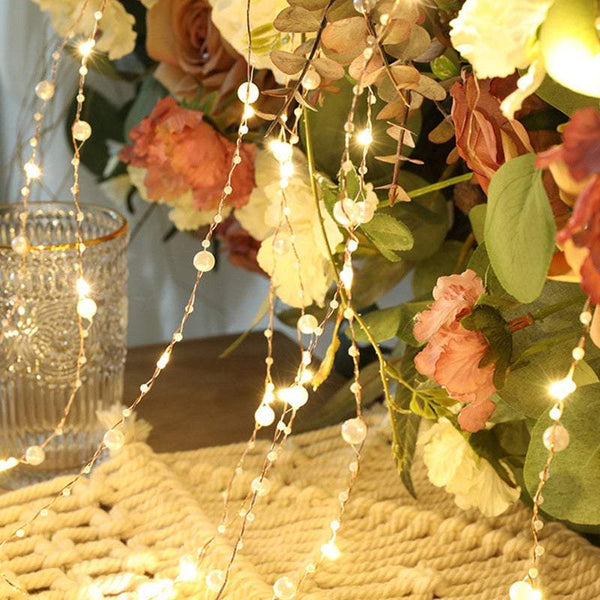 Indoor 10M 100Led Beads Battery Powered Copper Wire String Lights